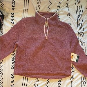 Women's Purple Fleece Pullover Jacket